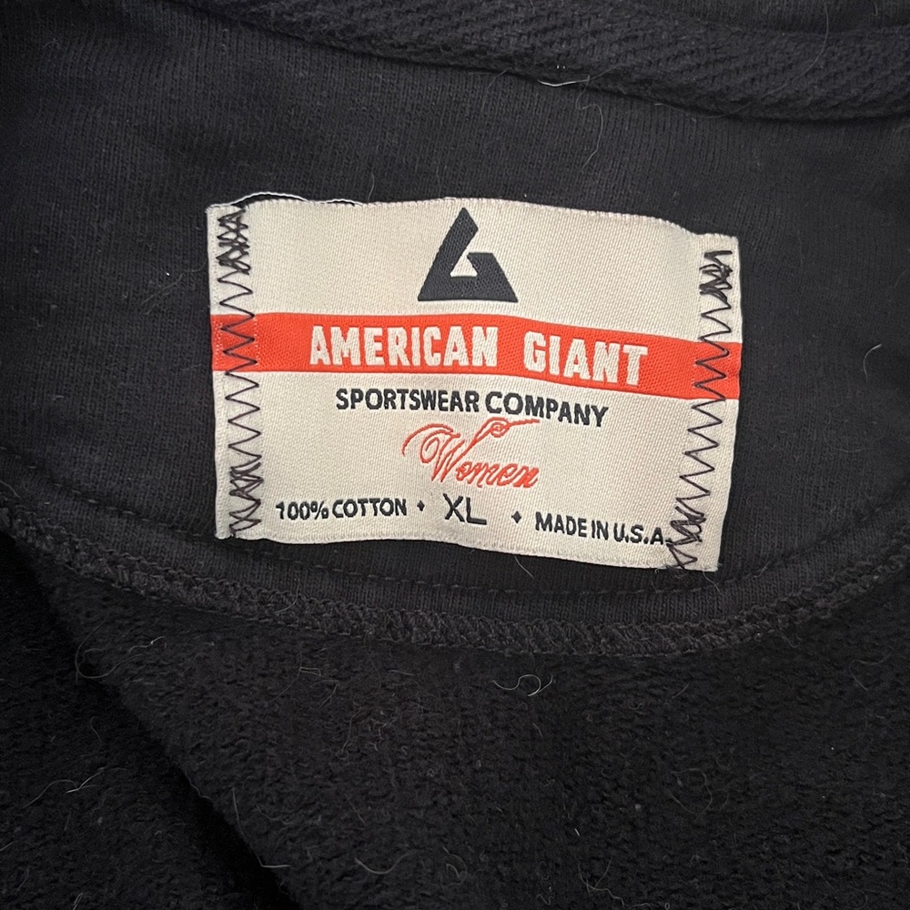 American Giant Women's Black Heavyweight Sweatshirt